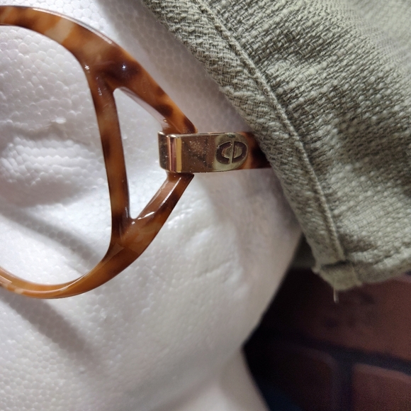 Christian Dior tortoise shell frames only retro hippie glasses 70's - Picture 2 of 11